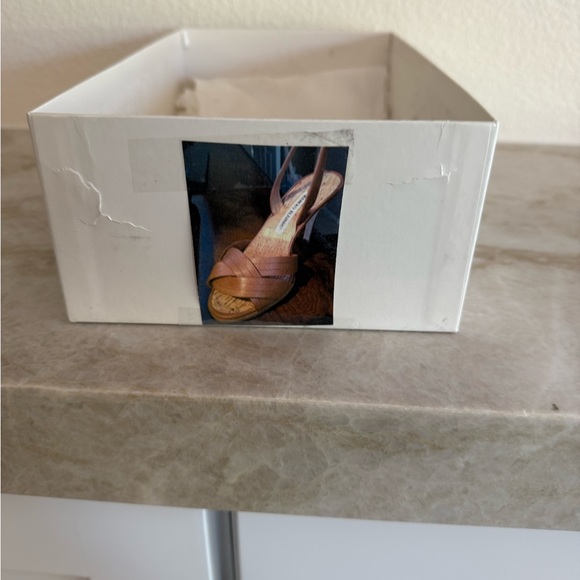 Manolo Blahnik Rancio Brown Leather Sandals Heels & Dust Bag Size 35 EU / 5 US - Picture 13 of 15